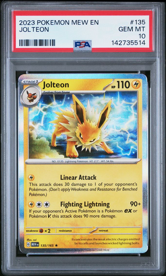 2023 #135 Jolteon PSA 10 Mew EN-151 Pokemon