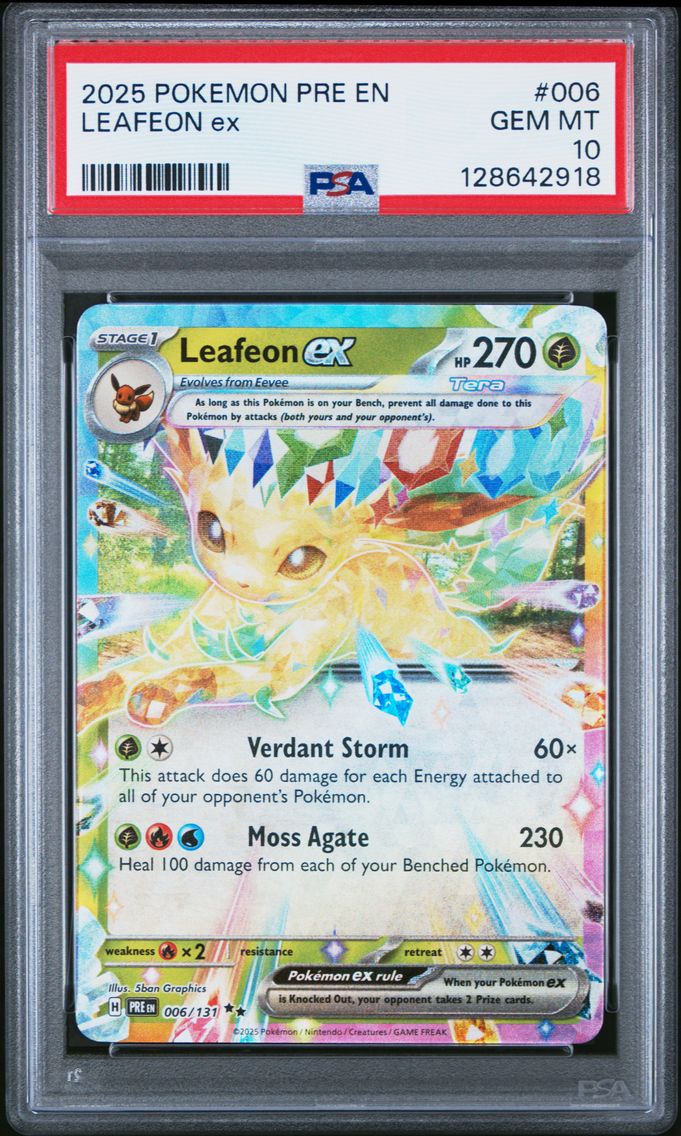 2025 #006 Leafeon EX PSA 10 Pre EN-Prismatic Evolutions Pokemon
