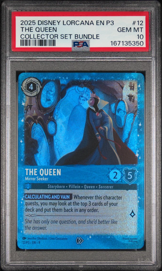 2025 #12 The Queen - Mirror Seeker PSA 10 Disney Lorcana EN P3-Promo
