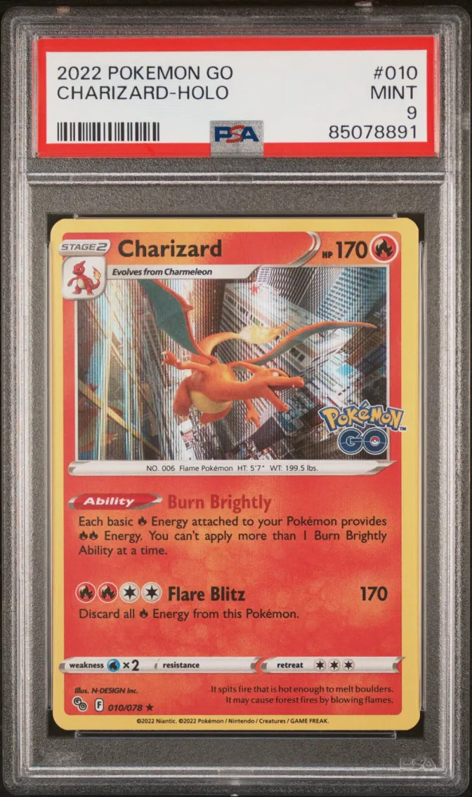 2022 #010 Charizard-Holo PSA 9 Go