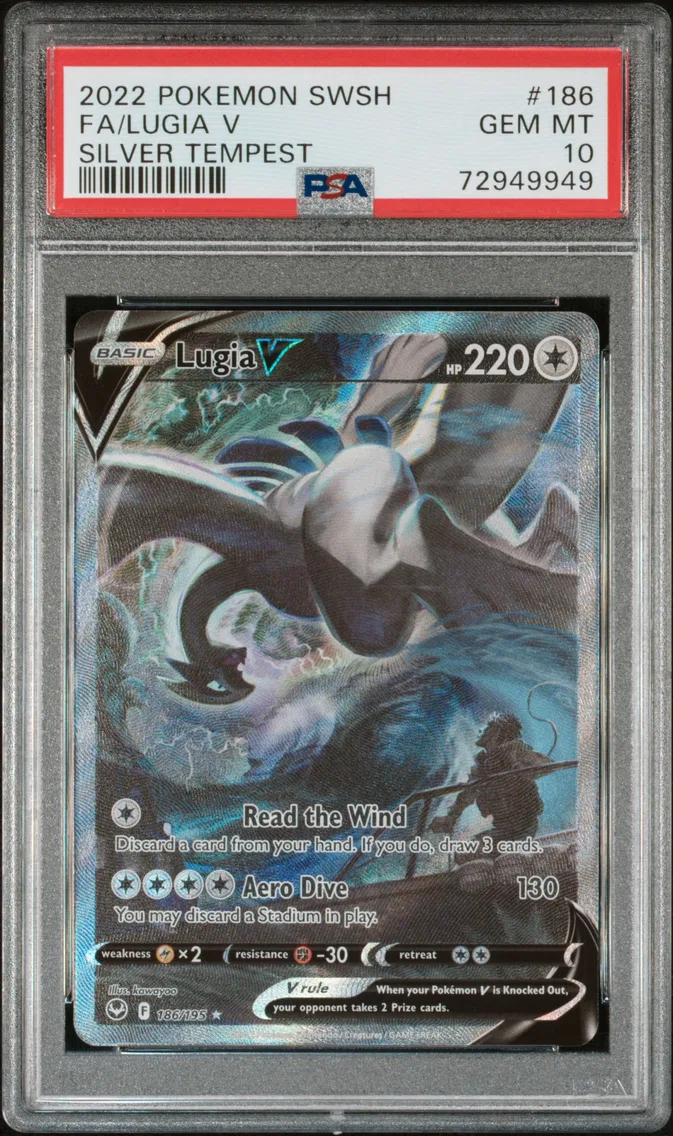 2022 #186 Full Art/Lugia V PSA 1