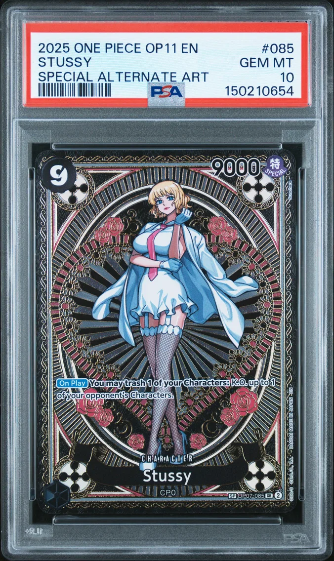 2025 #085 Stussy PSA 10 One Piece OP11-A Fist of Divine Speed