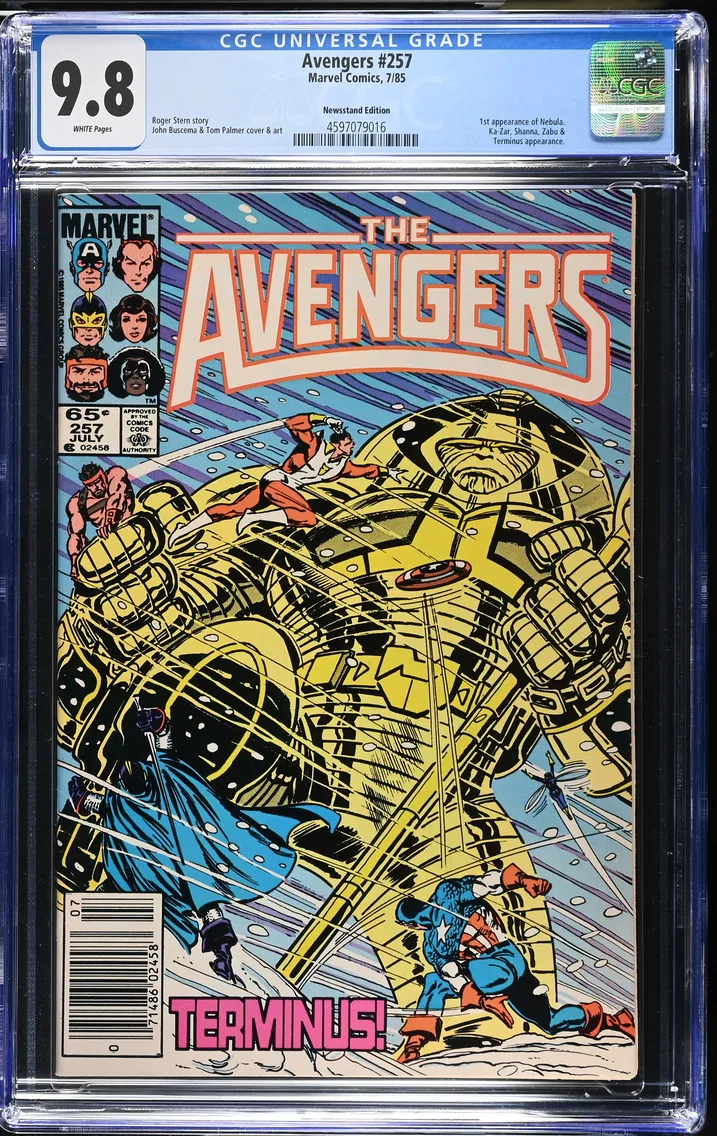 1985 Avengers #257 CGC 9.8 Marvel Comics