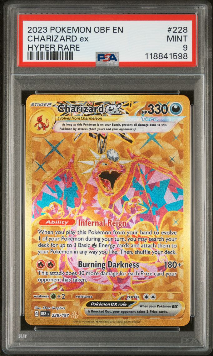 2023 #228 Charizard EX PSA 9 Obf EN-Obsidian Flames Pokemon