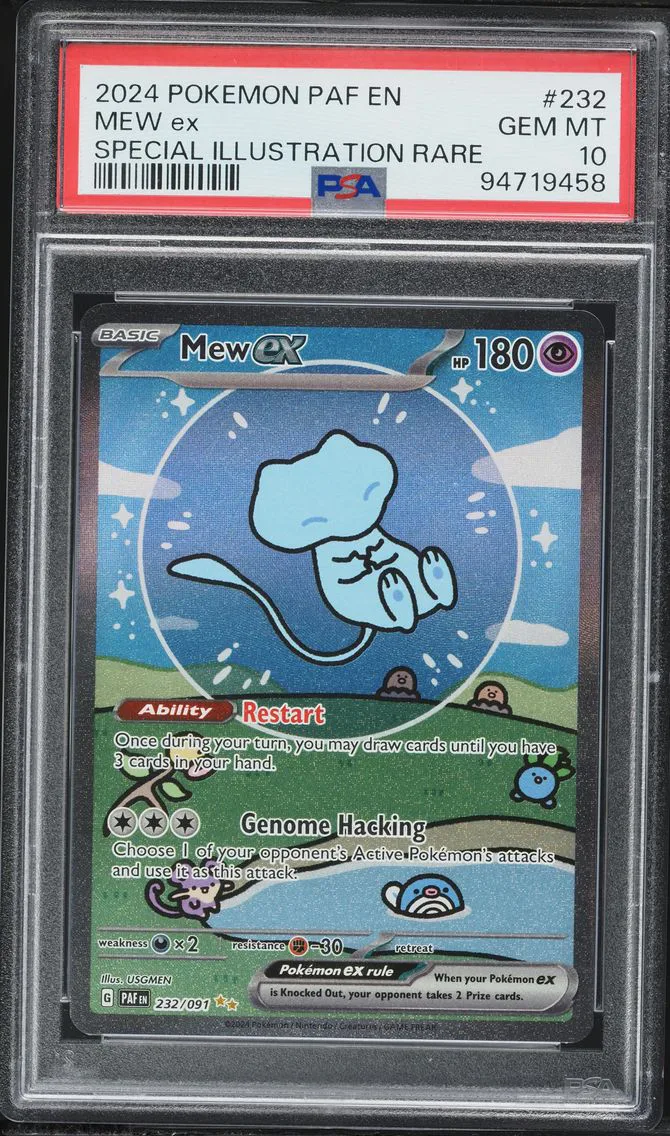 2024 #232 Mew ex PSA 10 Paldean Fates - PAF EN - English Pokemon
