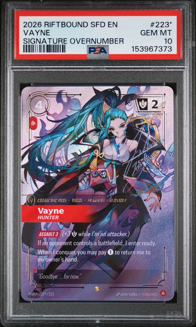 2026 #223* Vayne - Hunter PSA 10 Riftbound: League of Legends Sfd-Spiritforged