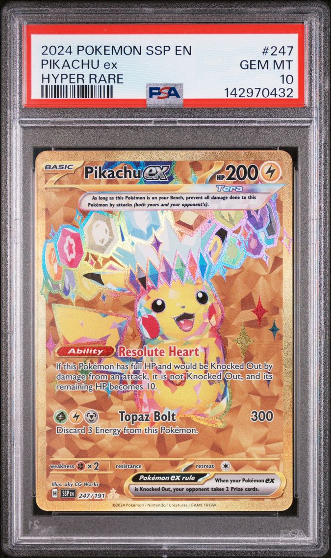 2024 #247 Pikachu EX PSA 10 Ssp 