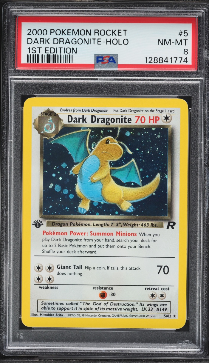 Team Rocket 1st Edition Holo Dark Dragonite NM-MT