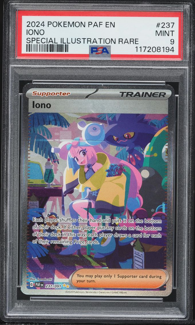 2024 #237 Iono PSA 9 Paf EN-Paldean Fates Pokemon