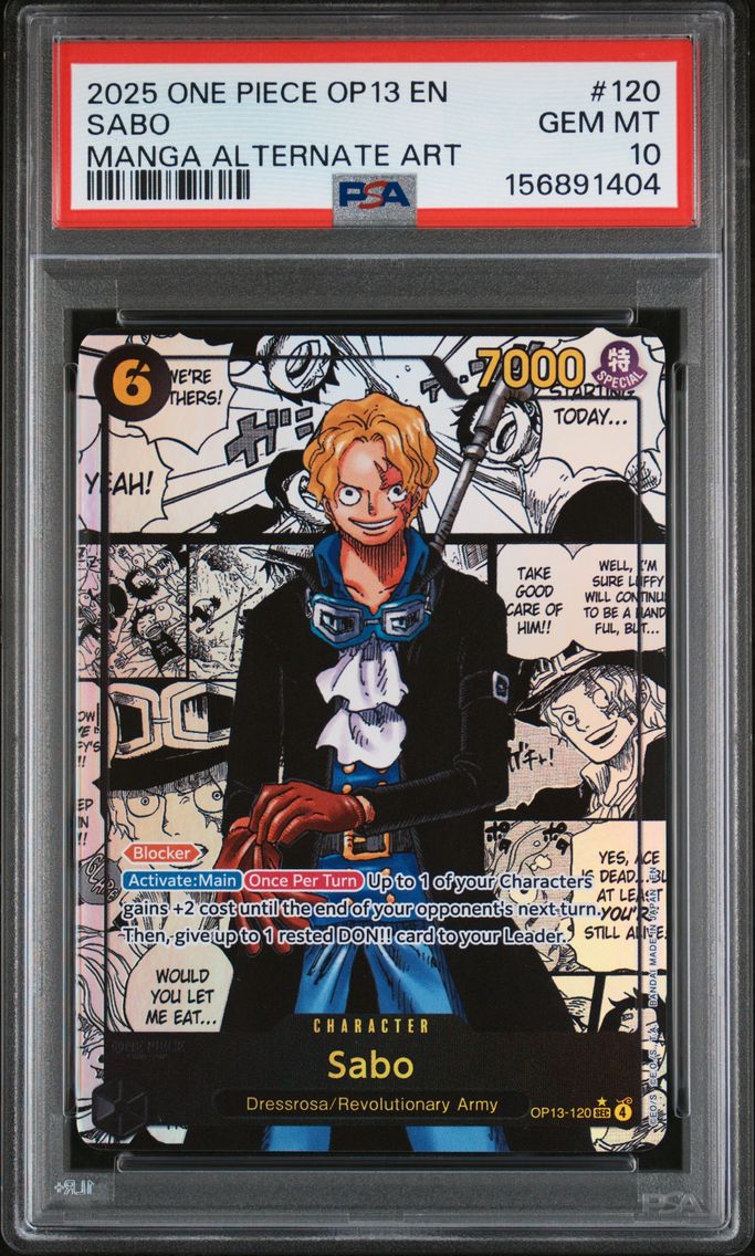 2025 #120 Sabo PSA 10 One Piece 