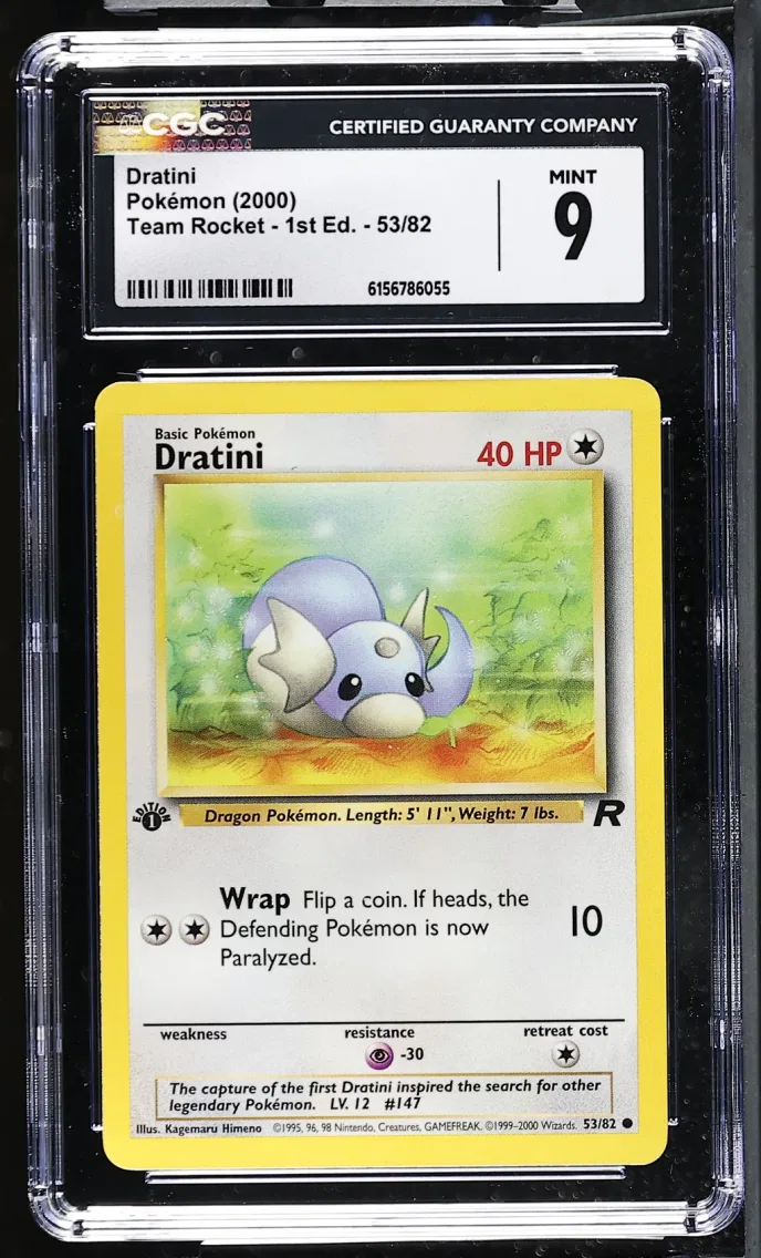 2000 Team Rocket - 1st Edition - English Dratini #53 CGC 9