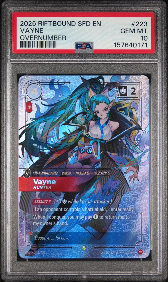 2026 #223 Vayne - Hunter PSA 10 Riftbound: League of Legends Sfd-Spiritforged