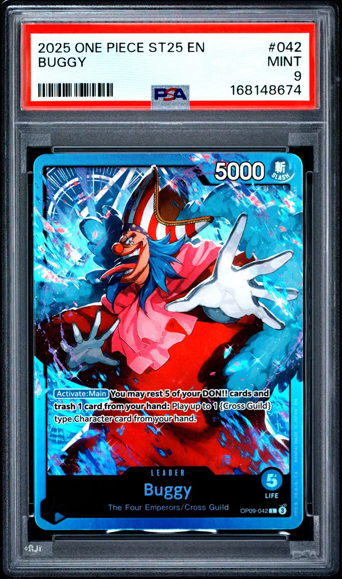 2025 #042 Buggy PSA 9 One Piece Starter Deck ST25-Blue Buggy