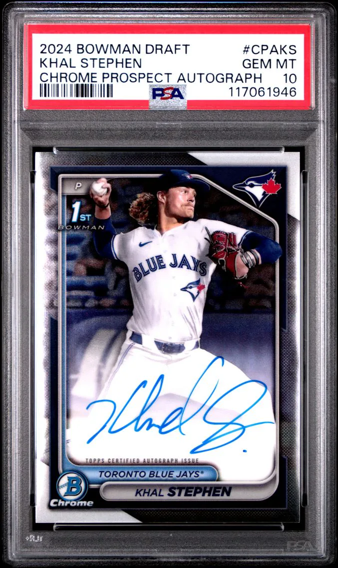 2024 #CPAKS Khal Stephen PSA 10 Bowman Draft Chrome Prospect Autographs