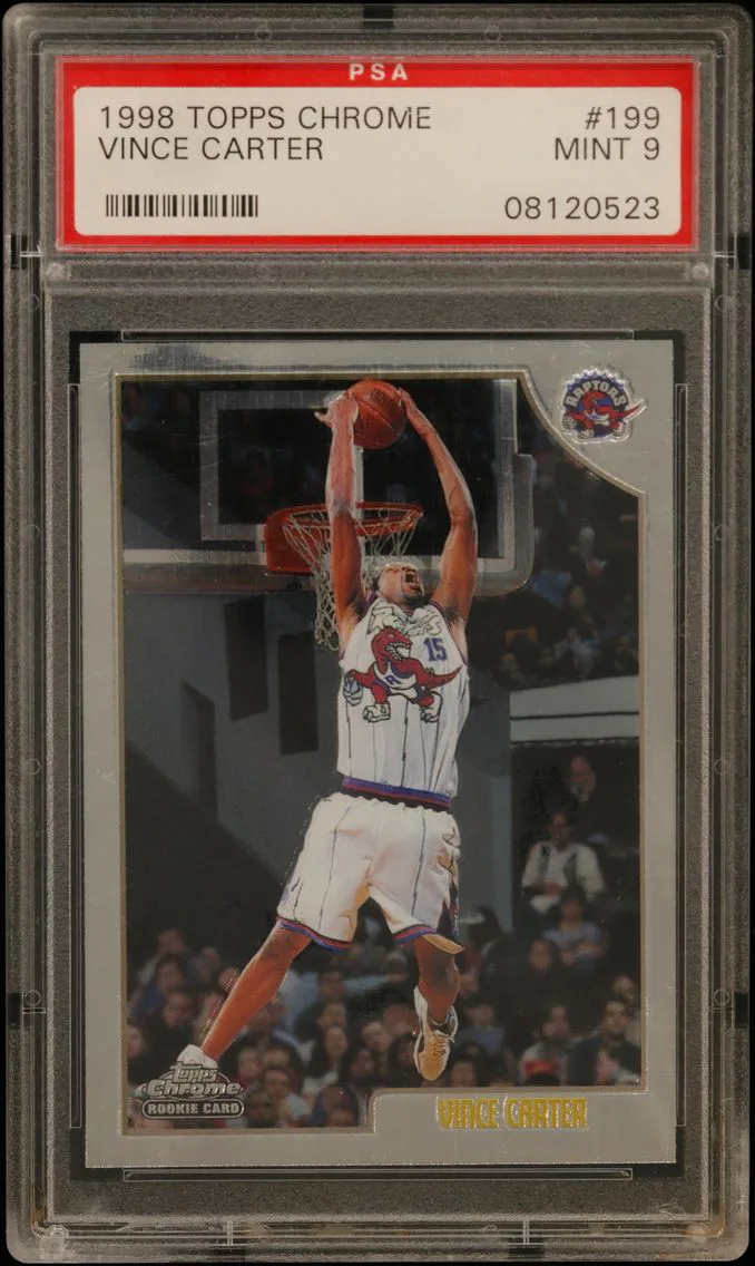 1998 #199 Vince Carter PSA 9 Topps Chrome
