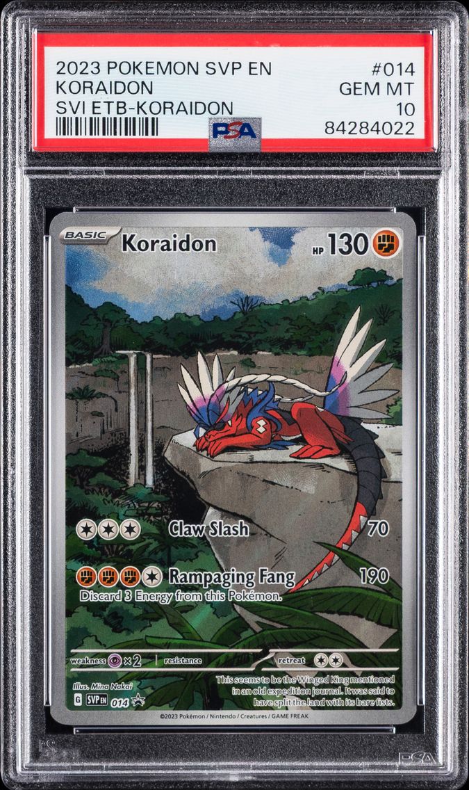 2023 #014 Koraidon PSA 10 Svp EN-SV Black Star Promo Pokemon
