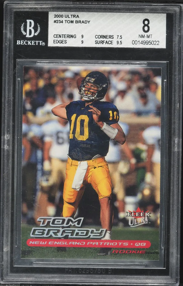 2000 #234 Tom Brady BGS 8 Ultra Football