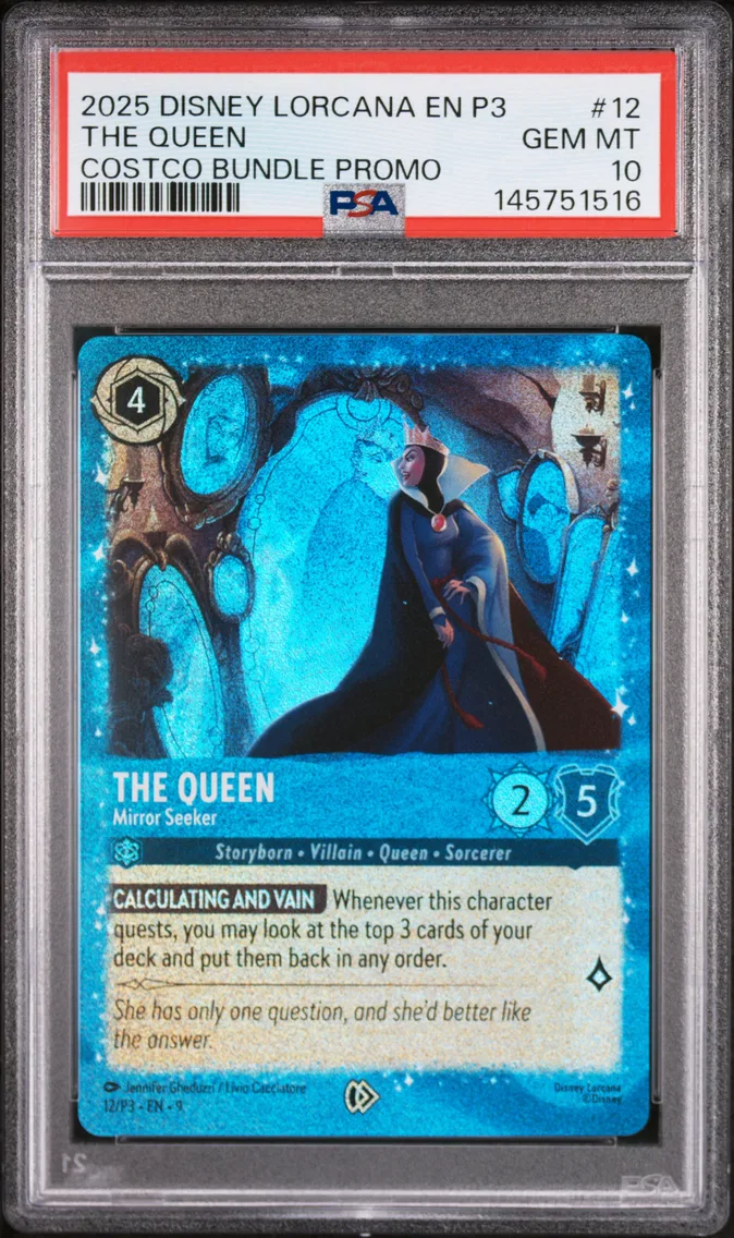 2025 #12 The Queen - Mirror Seeker PSA 10 Disney Lorcana EN P3-Promo