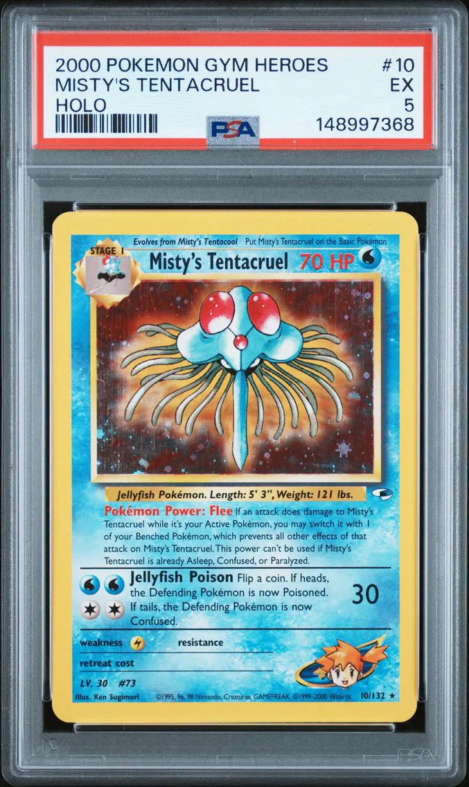 2000 #10 MISTY'S TENTACRUEL PSA 5 Gym Heroes