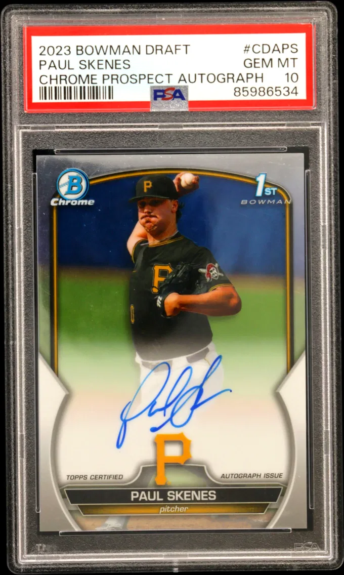 2023 #CDAPS PAUL SKENES PSA 10 Bowman Draft Chrome Prospect Autograph