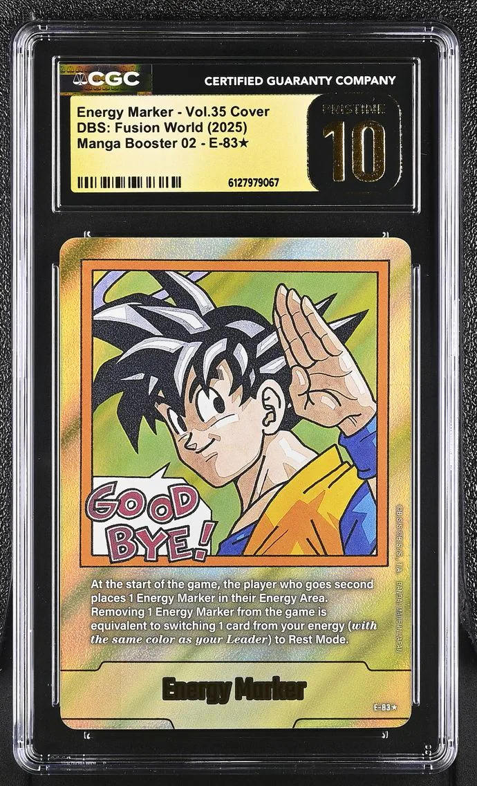 2025 #E-83 Energy Marker - Vol.35 Cover CGC 10 Pristine (SB02) Manga Booster 02 - English