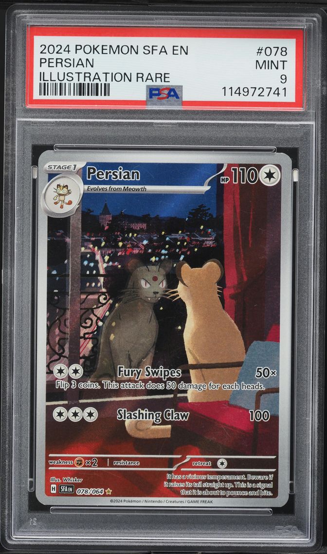 2024 #078 Persian PSA 9 Sfa EN-Shrouded Fable Pokemon