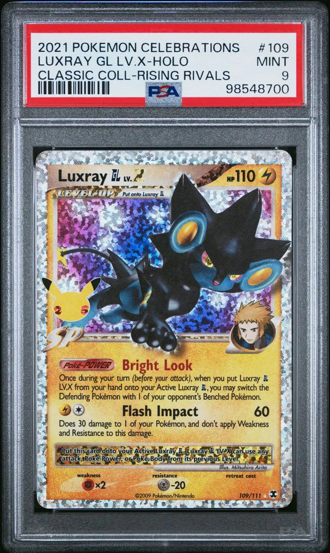2021 Pokemon Celebrations Classic Collection Luxray GL LV.X-Holo Celebrations Classic Collection #109 PSA 9
