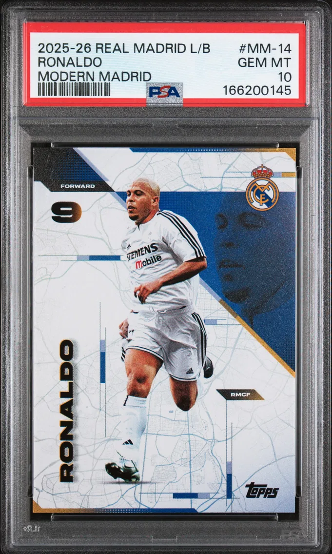 2025 #MM-14 Ronaldo PSA 10 Topps Real Madrid los Blancos Modern Madrid