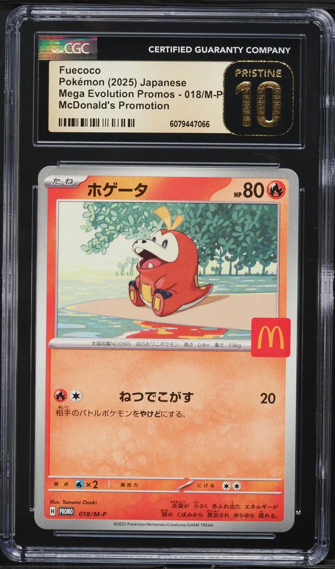 2025 #018/M-P Fuecoco CGC 10 Pristine Mega Evolution Promos - Japanese Pokemon