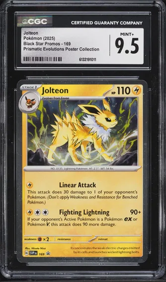 2025 #169 SV Promo Prismatic Evolutions Poster Collection Jolteon MINT+ CGC 9.5 Pokemon