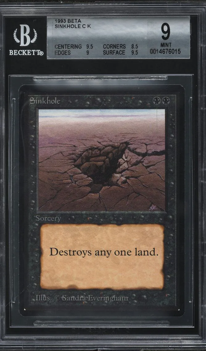1993 #130 BETA SINKHOLE BGS 9 MAGIC THE GATHERING