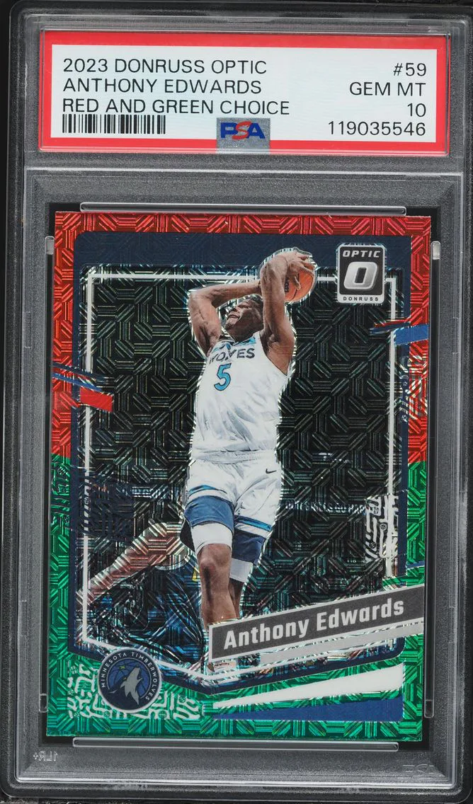 2023 #59 Anthony Edwards PSA 10 Panini Donruss Optic Basketball