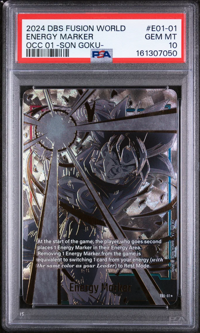 2024 #E01-01 Energy Marker PSA 10 Dragon Ball Super Card Game Fusion World Official Card Case 01 -Son Goku-