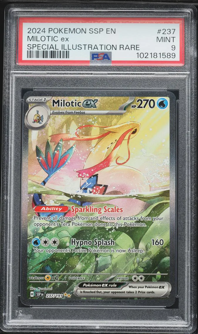 2024 #237 Milotic EX PSA 9 Ssp EN-Surging Sparks Pokemon