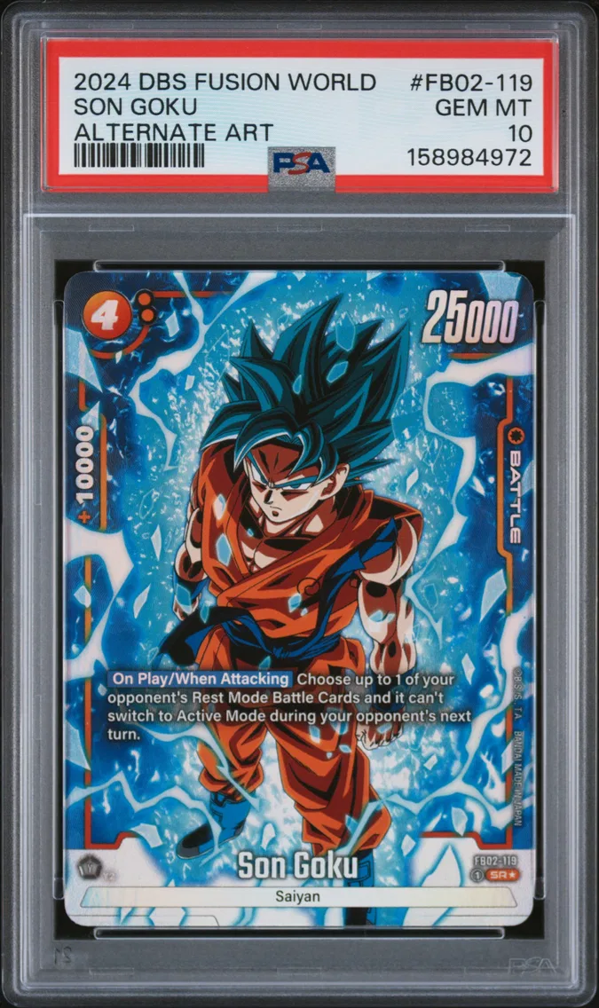 2024 #FB02-119 Son Goku PSA 10 Dragon Ball Super Card Game Fusion World Blazing Aura