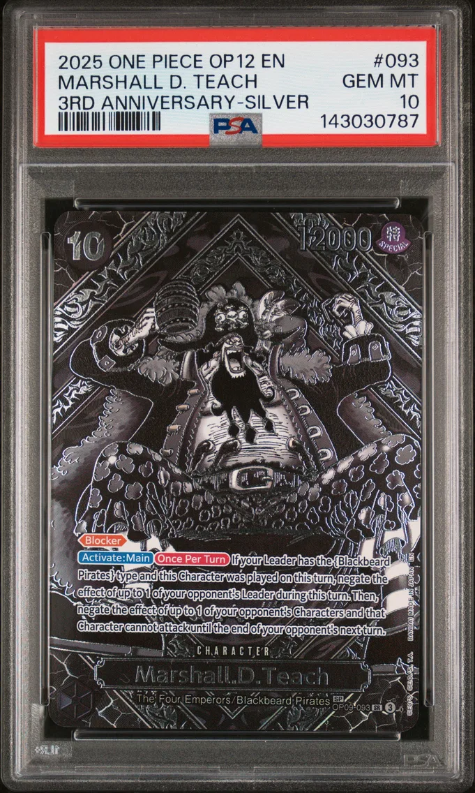 2025 #093 Marshall D. Teach PSA 10 One Piece OP12-Legacy of the Master