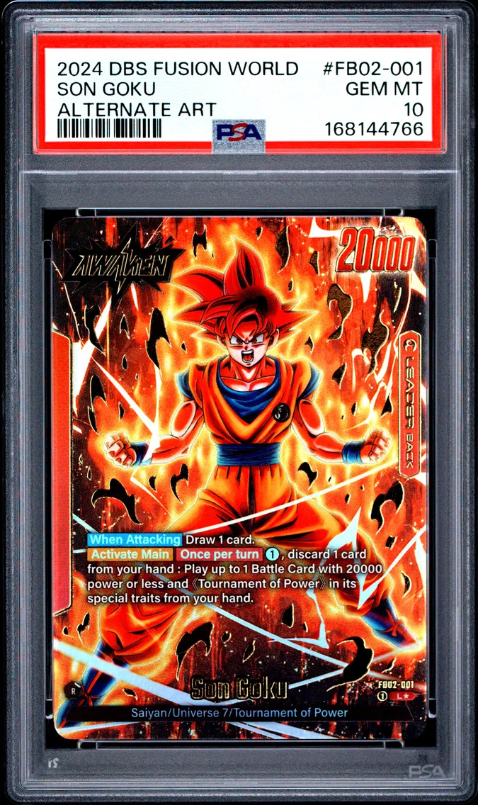 2024 #FB02-001 Son Goku PSA 10 Dragon Ball Super Card Game Fusion World Blazing Aura