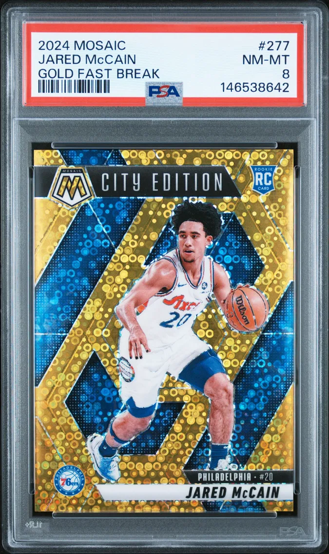 2024 #277 Jared McCain PSA 8 Panini Mosaic