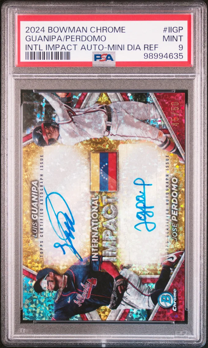 2024 #IIGP Jose Perdomo/Luis Guanipa PSA 9 Bowman Chrome International Impact Autographs