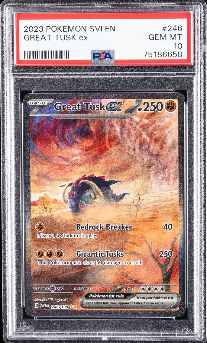 2023 #246 Great Tusk EX PSA 10 Svi EN-Scarlet & Violet Pokemon