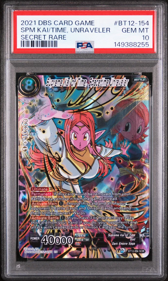 2021 #BT12-154 Supreme Kai of Time, Spacetime Unraveler PSA 10 Dragon Ball Super Card Game Series 12 Vicious Rejuvenation