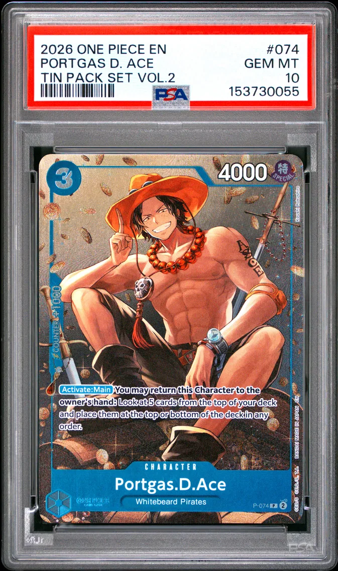 2026 #074 Portgas D. Ace PSA 10 One Piece Promos