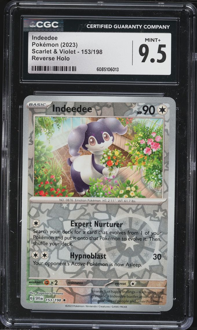 2023 #153 Indeedee Reverse Holo CGC 9.5 Svi EN-Scarlet & Violet Pokemon