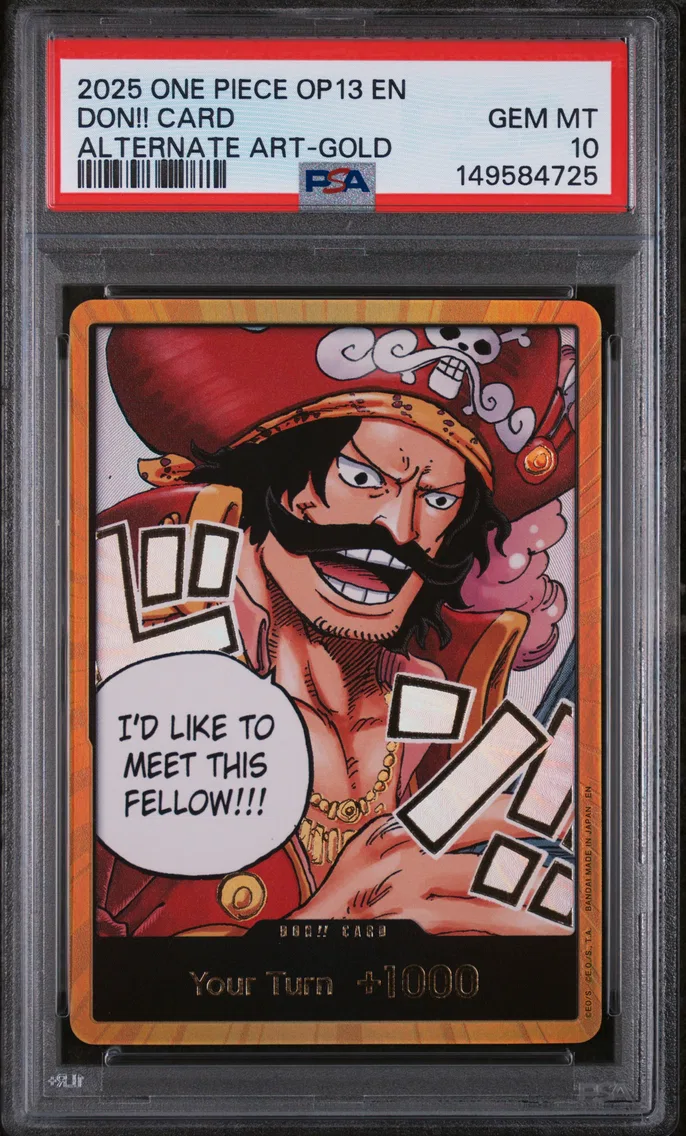 2025 #NA Don!! Card PSA 10 One Piece OP13-Carrying on His Will