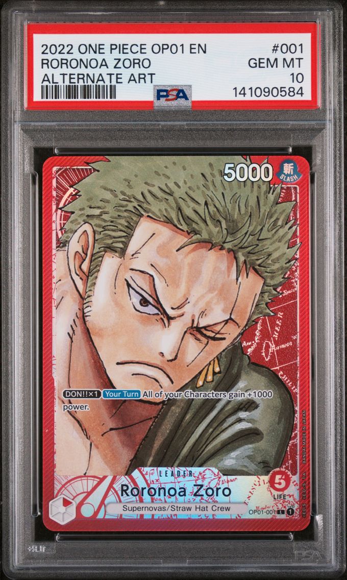 2022 #001 Roronoa Zoro PSA 10 On