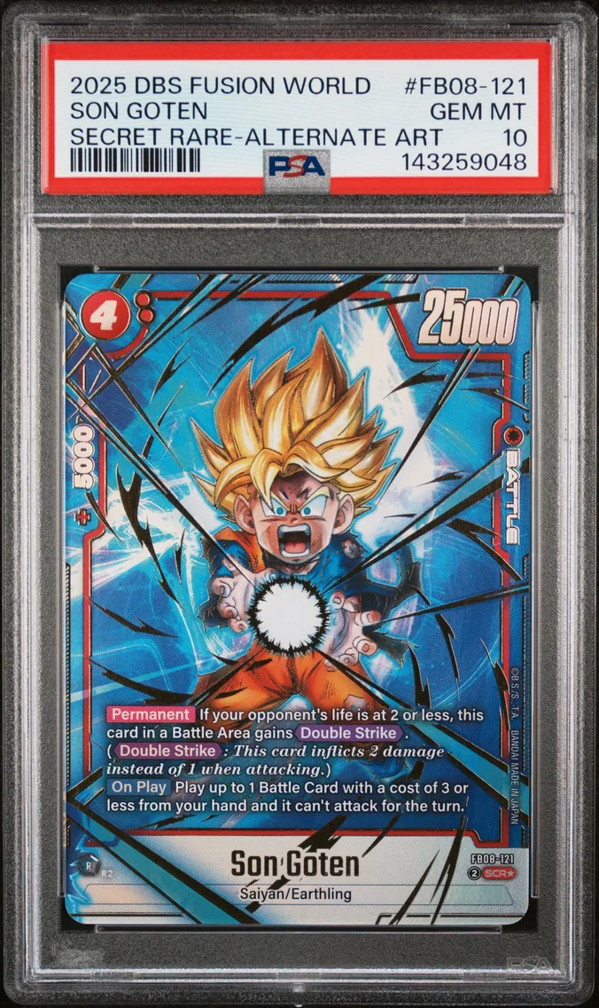 2025 #FB08-121 Son Goten PSA 10 Dragon Ball Super Card Game Fusion World Saiyan's Pride