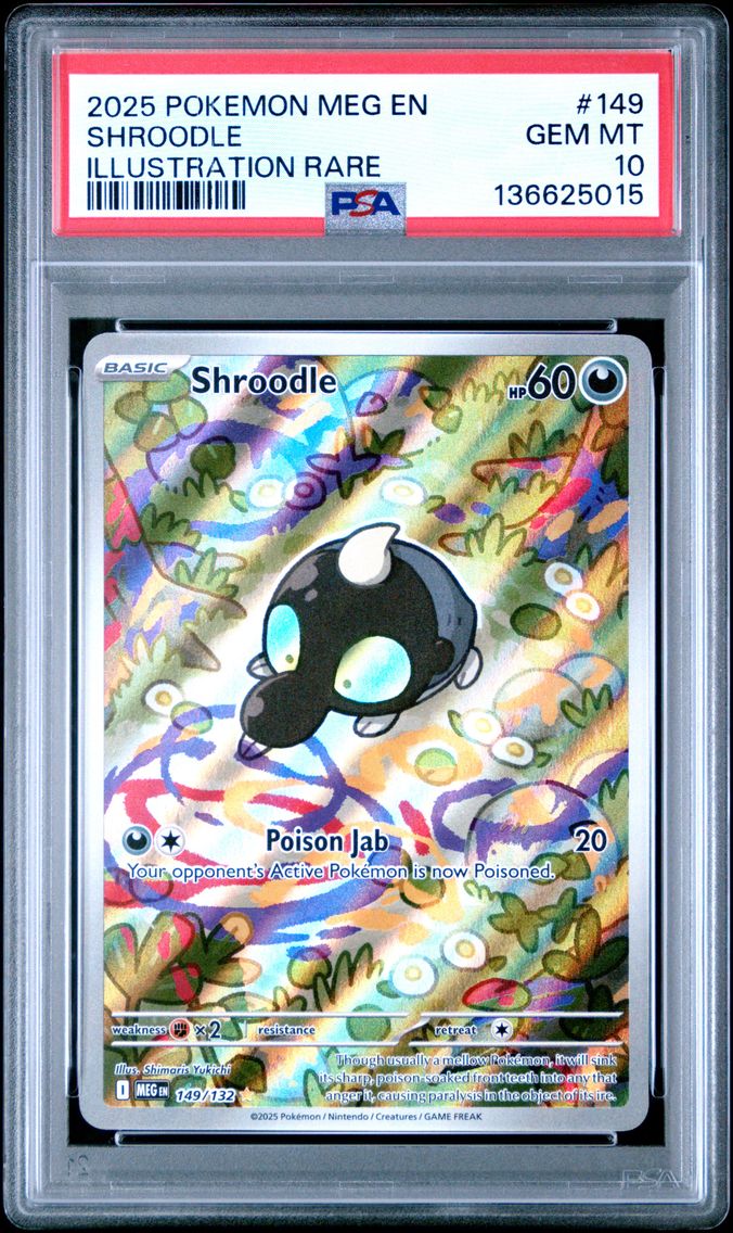 2025 #149 Shroodle PSA 10 Meg EN-Mega Evolution Pokemon