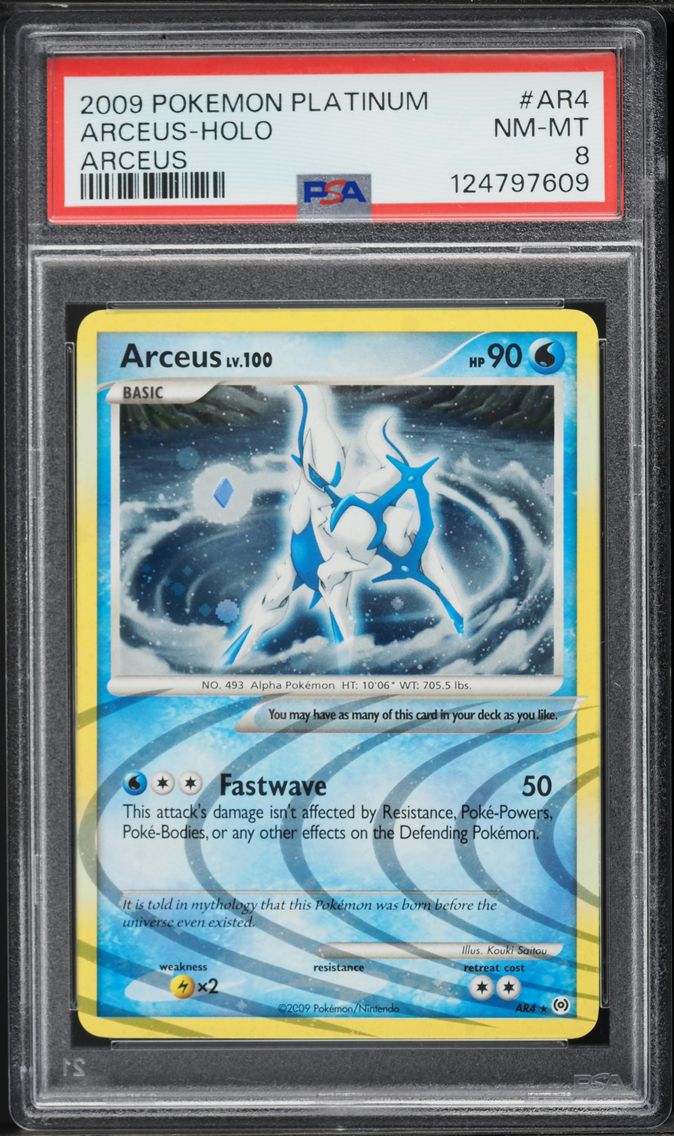 2009 #AR4 Arceus-Holo PSA 8 Platinum Arceus Pokemon