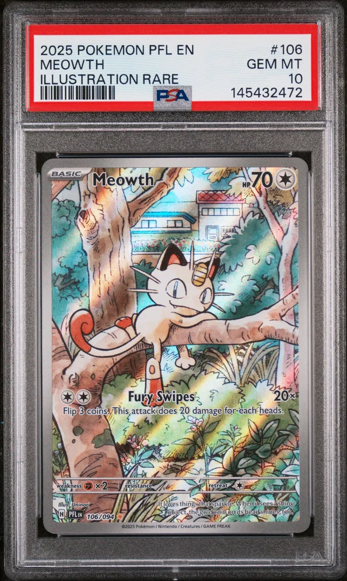 2025 #106 Meowth PSA 10 Pfl EN-Phantasmal Flames