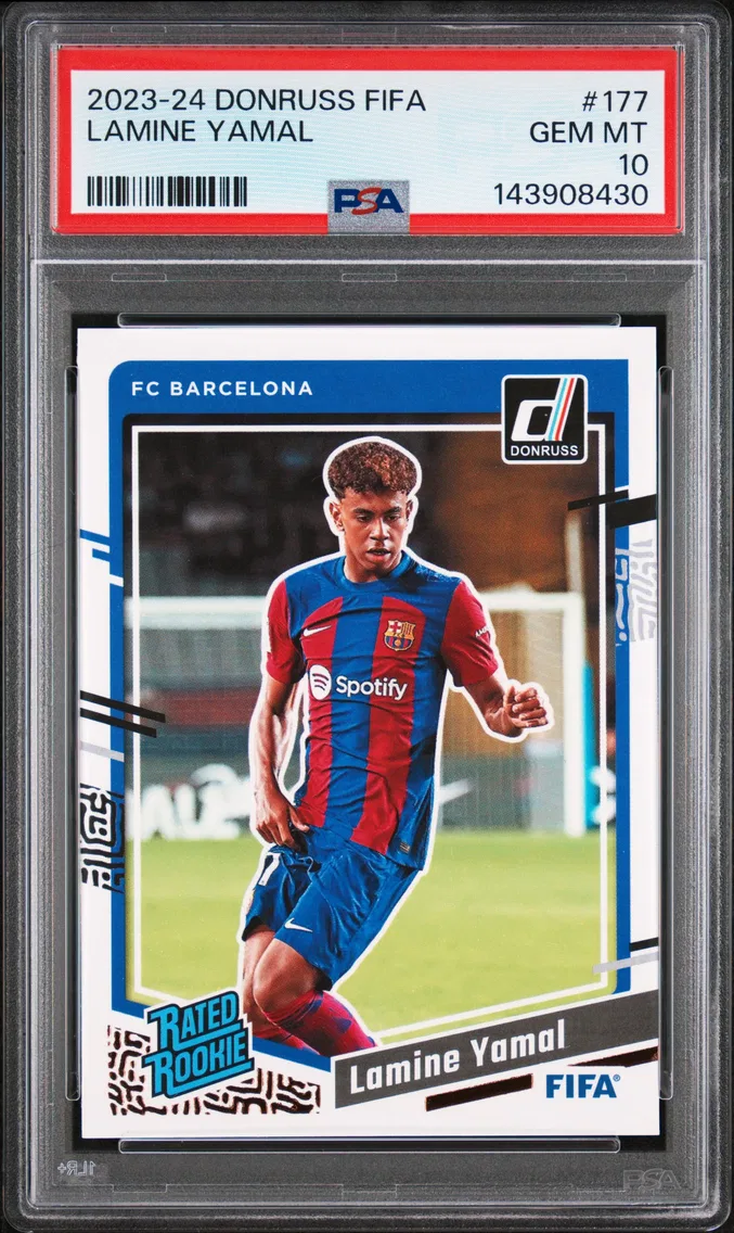 2023 #177 Lamine Yamal PSA 10 Panini Donruss FIFA